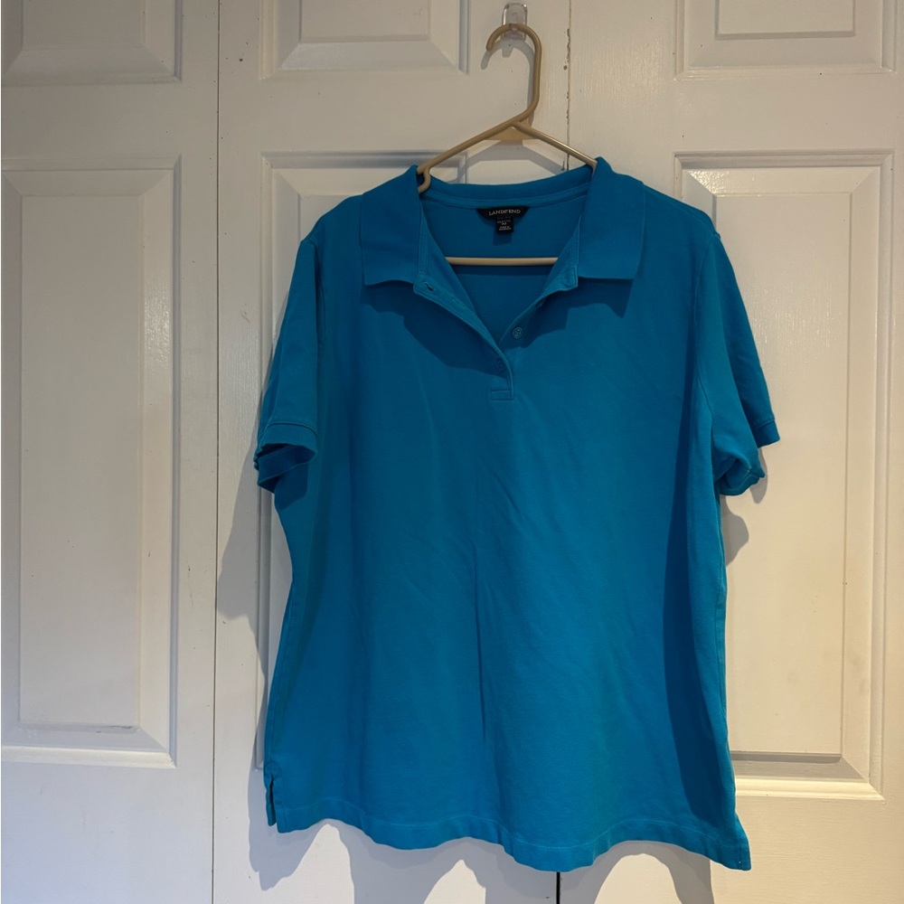 Lands' End Vibrant Blue  Polo Shirt